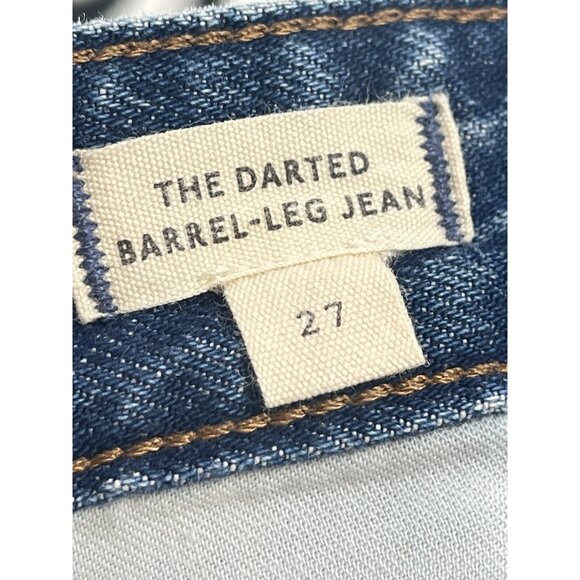 Madewell The Darted Barrell Leg Jeans Button Fly Sz 27 - Picture 7 of 8
